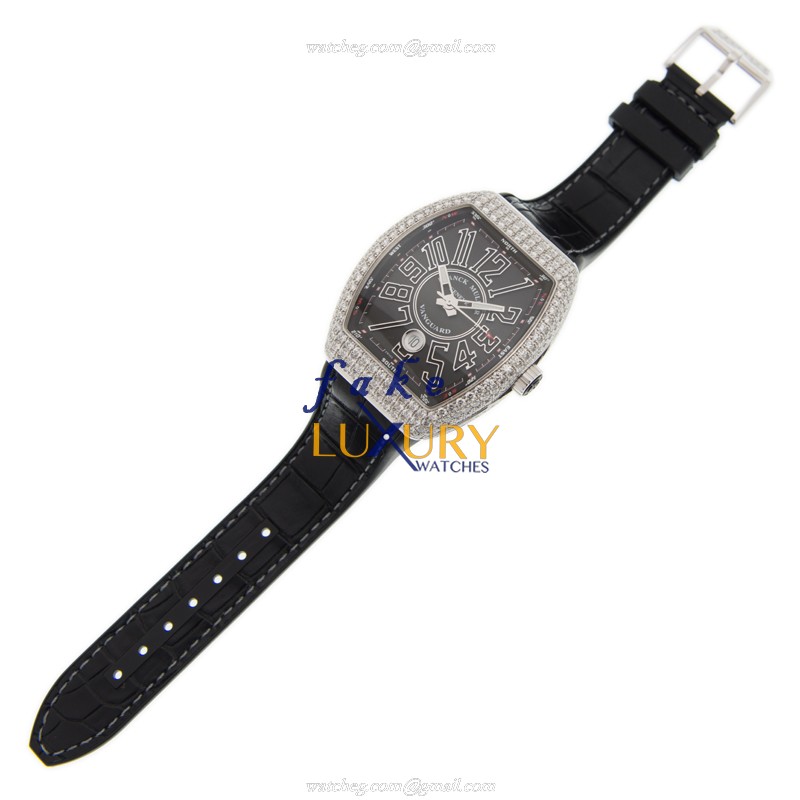 Franck Muller V 41 SC DT D OGNR Vanguard Replica Watch, Automatic, Black Dial, 18kt White Gold & - Image 2