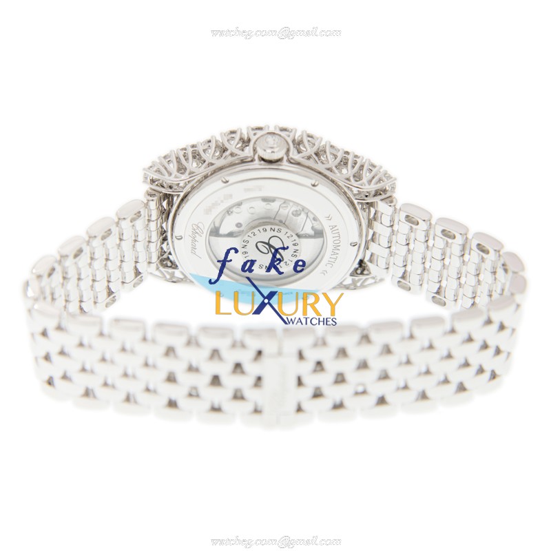 Chopard 109419-1401 WOMEN JEWELRY Auto 18kt White Gold Diamond Replica Watch Silver Dial 35.7mm Case - Image 4