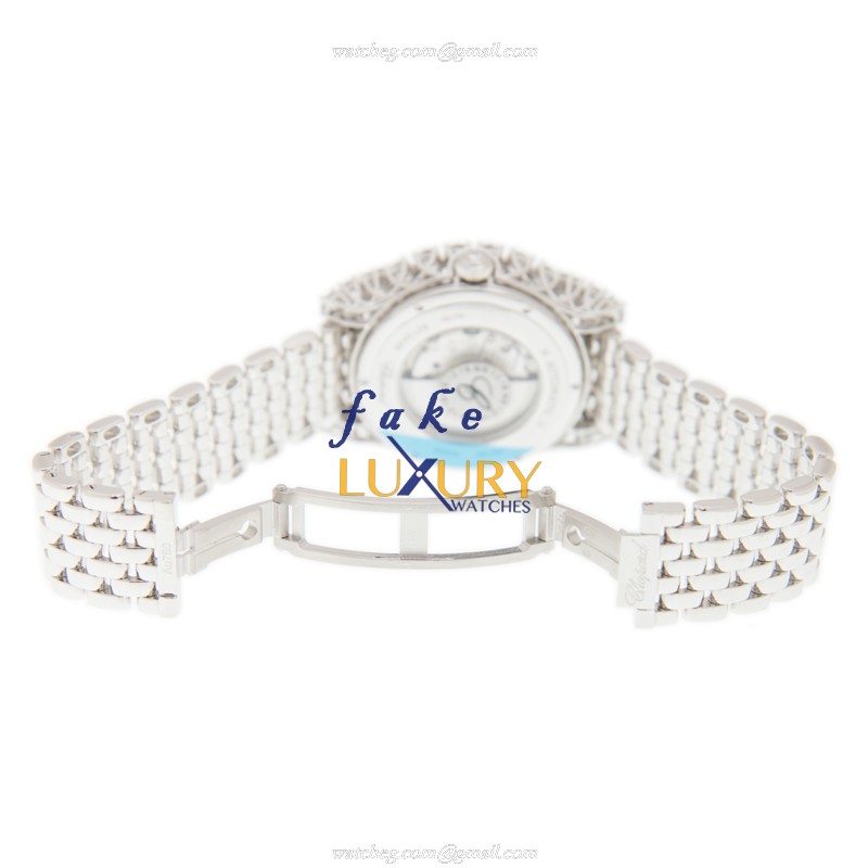 Chopard 109419-1401 WOMEN JEWELRY Auto 18kt White Gold Diamond Replica Watch Silver Dial 35.7mm Case - Image 5
