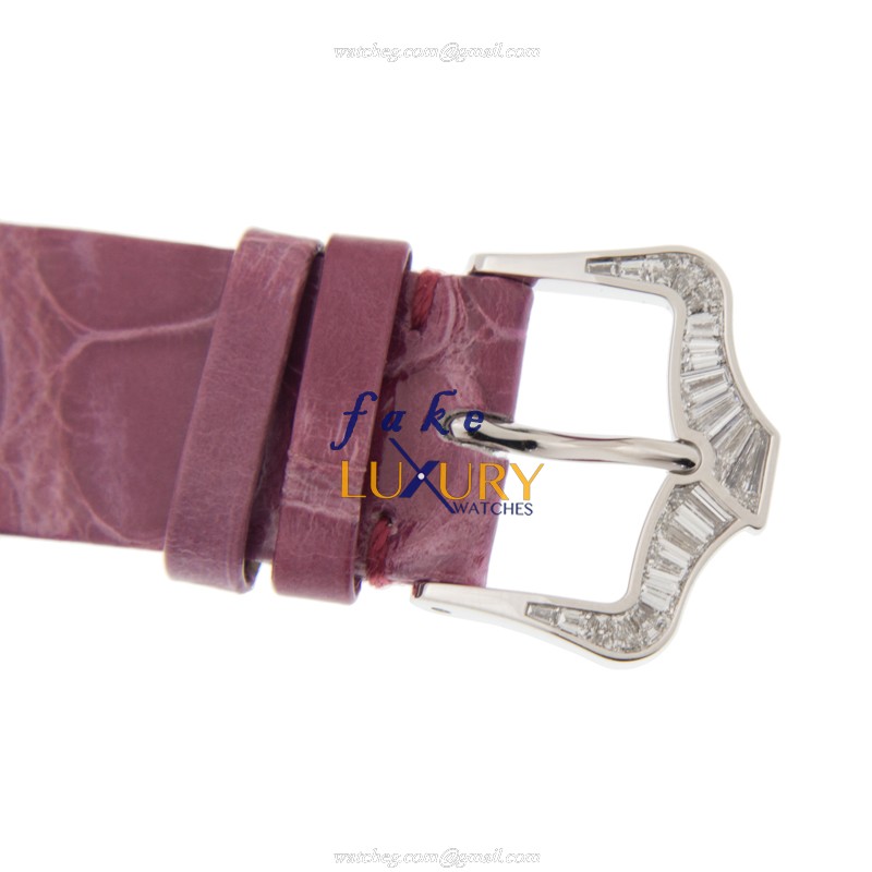 Patek Philippe Calatrava 4895G-001 Manual Wind 18kt White Gold Diamond Red Dial Replica Watch - Image 4