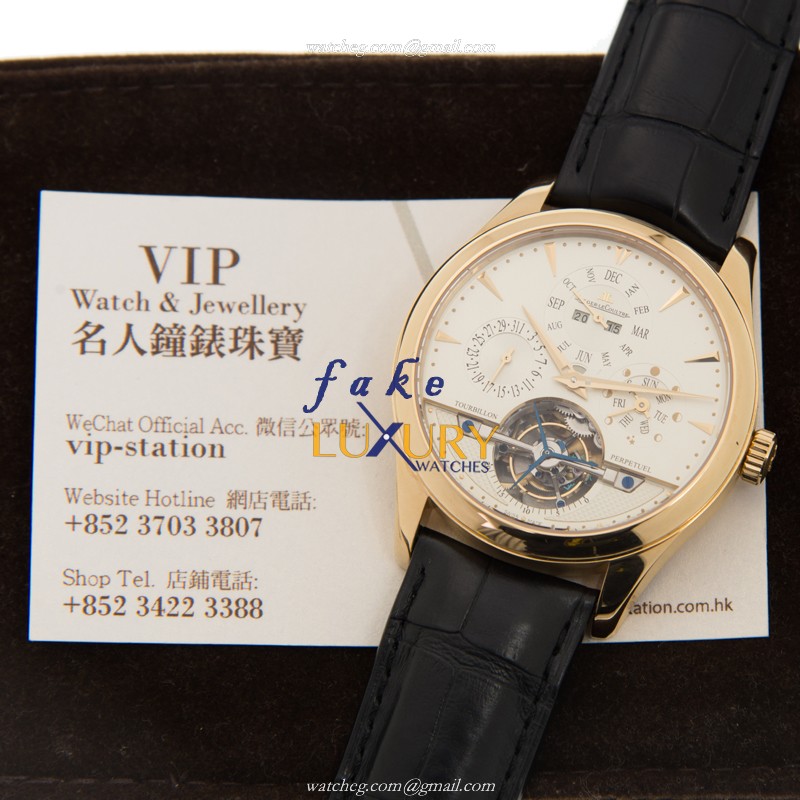 Jaeger-Lecoultre Q500142A MASTER GRANDE MEMOVOX Auto 18kt Gold Replica Watch, Auto Movement, White - Image 5