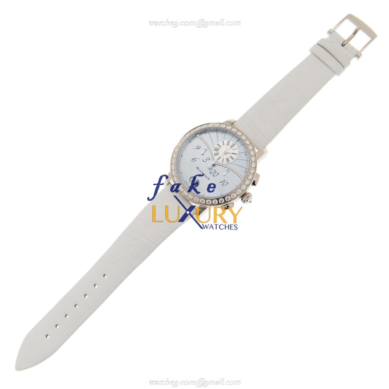 3626-1954L-58A - Blancpain Women Replica Watch Automatic 18kt White Gold Diamond Blue Dial - Image 2