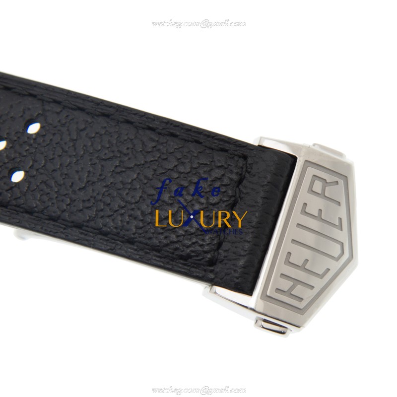 Tag Heuer MANACO CAW211P-FC6356 Automatic Blue Dial Leather Strap Steel Replica Watch - Image 4