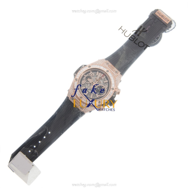 Hublot 411.OX.1180.RX.0904 BIG BANG Auto 18kt Rose Gold Diamond Bezel Replica Watch - Image 2