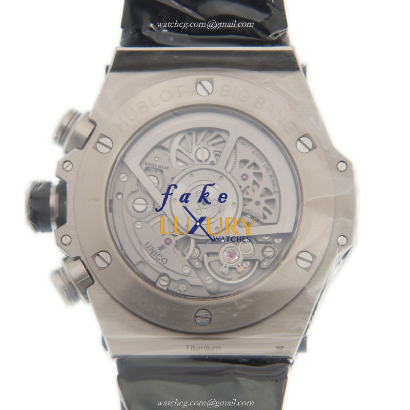 Hublot 411.NX.1170.RX.0904 Big Bang Replica Watch, Gray Dial, Titanium & Diamond Case, Rubber Strap - Image 3