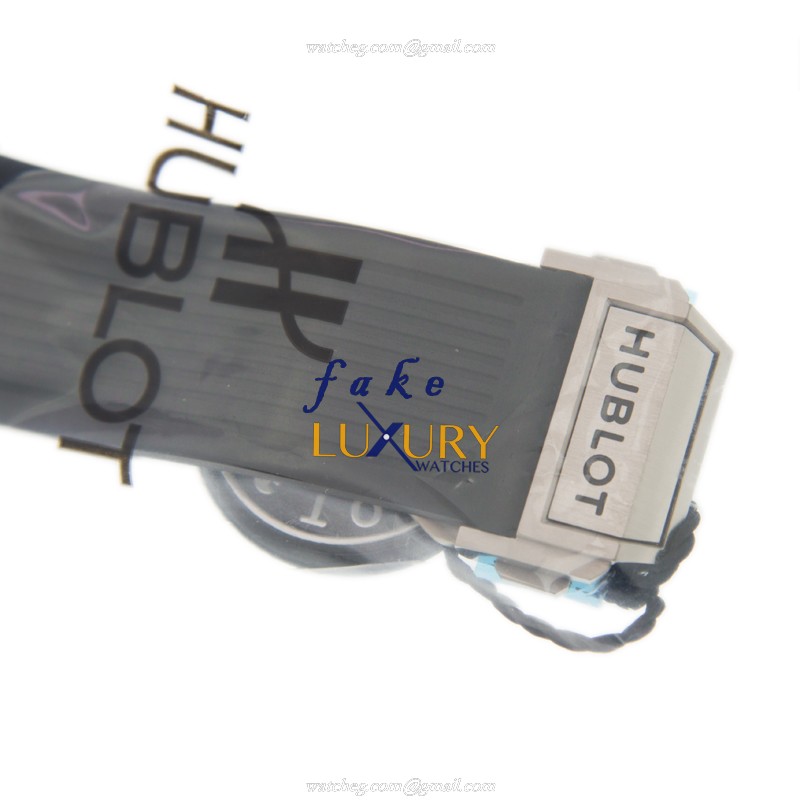 Hublot 411.NX.1170.RX.0904 Big Bang Replica Watch, Gray Dial, Titanium & Diamond Case, Rubber Strap - Image 4