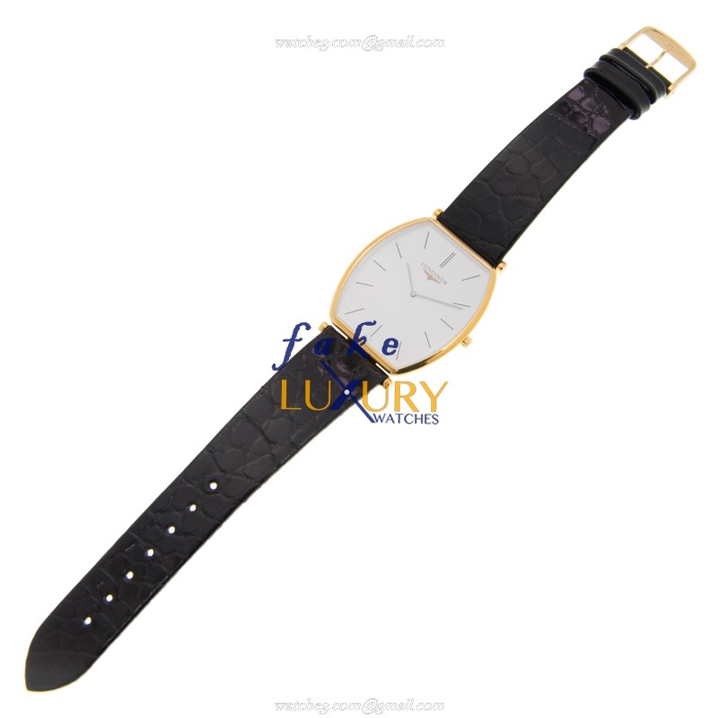 L4.786.2.12.2 - Longines La Grande Replica Watch Quartz 18kt Gold Steel White Dial - Image 2