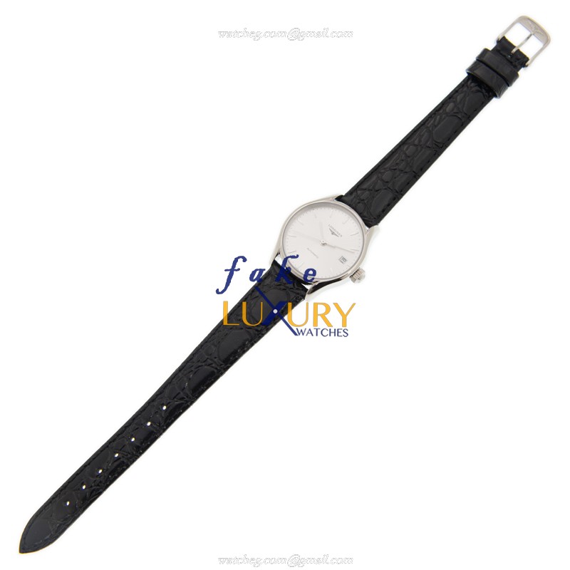Longines L4.360.4.72.2 Replica Watch - Automatic Swiss Movement - Silver Dial - Stainless Steel Case - Image 2