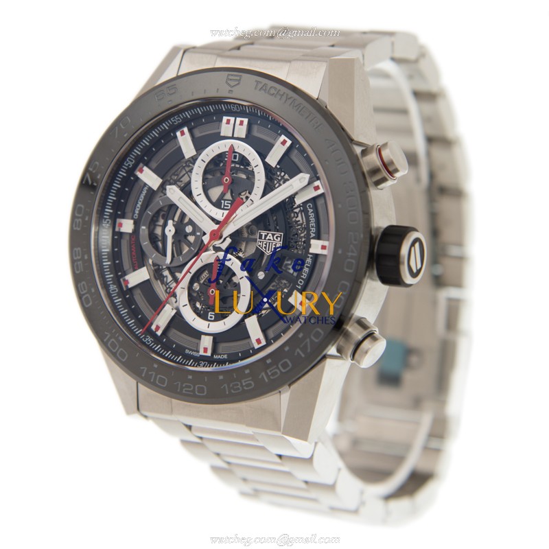 Tag Heuer CAR2A1W-BA0703 Carrera Replica Watch, Automatic, Black Dial, Ceramic & Steel Case - Image 3