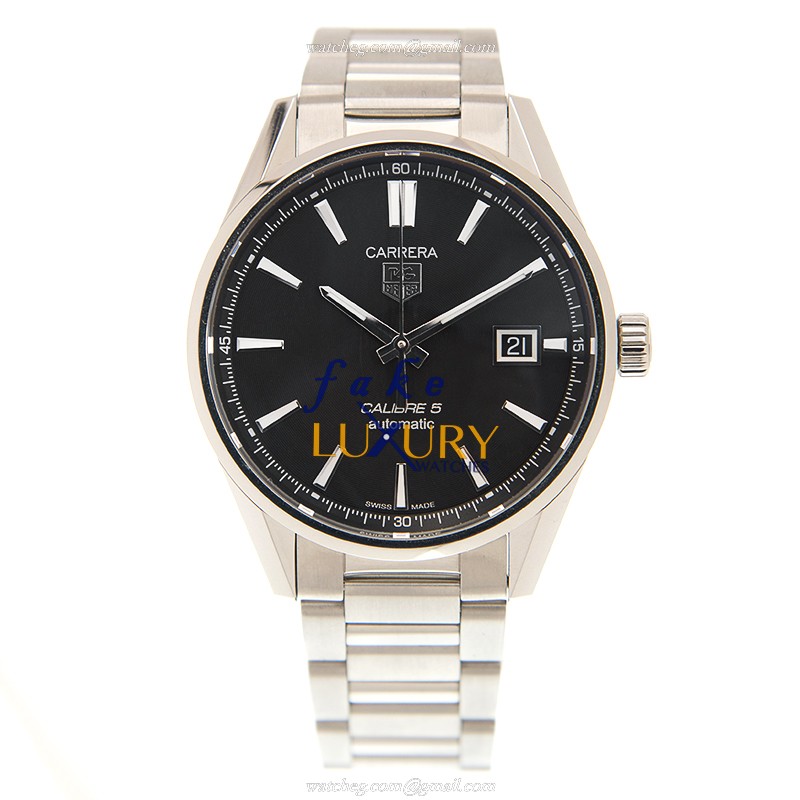 WAR211A.BA0782 - Tag Heuer Carrera Replica Watch - Automatic - Black Dial Silver Steel - Image 2