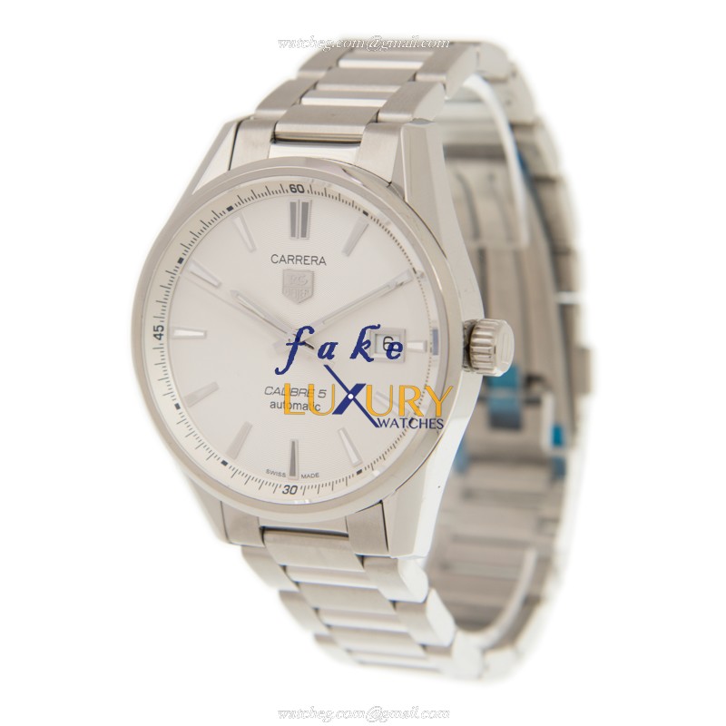 Tag Heuer Carrera WAR211B-BA0782 Automatic White Dial Stainless Steel Replica Watch - Image 3