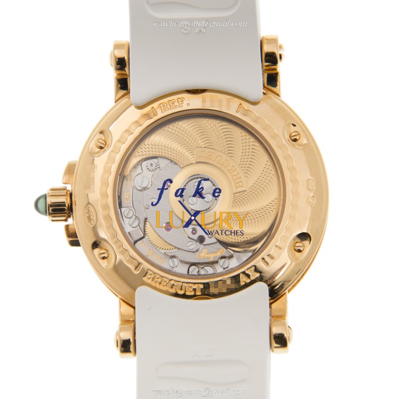 Breguet 8818BA/59/564/DD00 Replica Watch Automatic White Mother of Pearl Dial 18kt Gold Diamond - Image 3