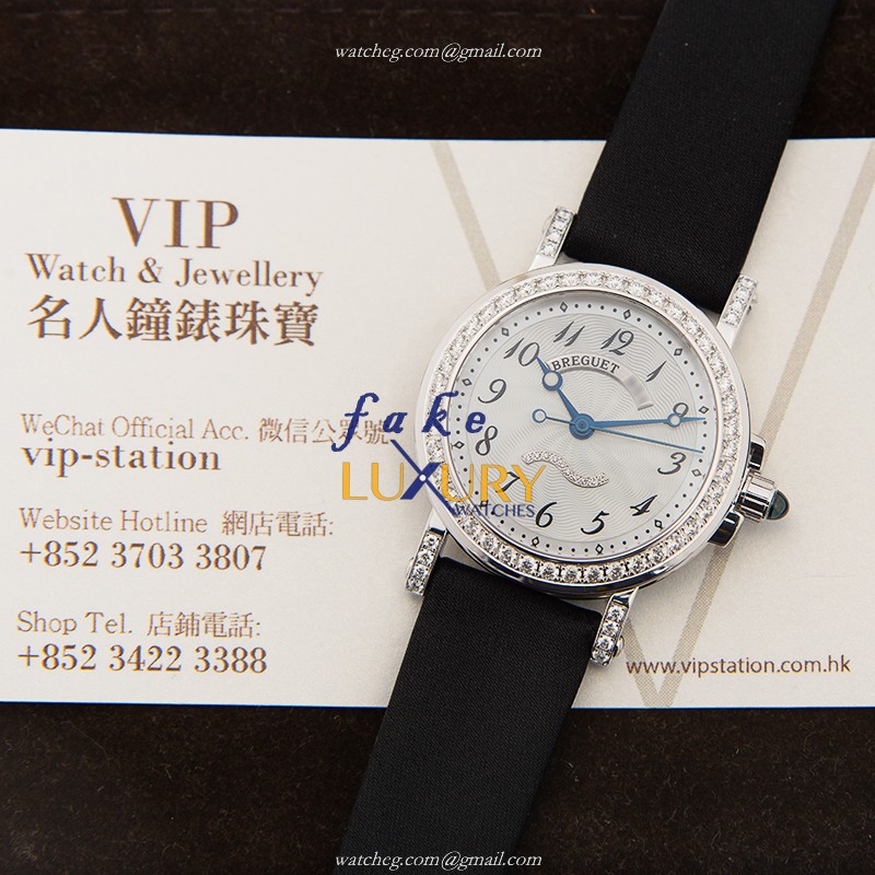 Breguet MARINE 8818BB/59/864/DD0D Automatic 18kt White Gold Diamond White Dial Replica Watch - Image 5