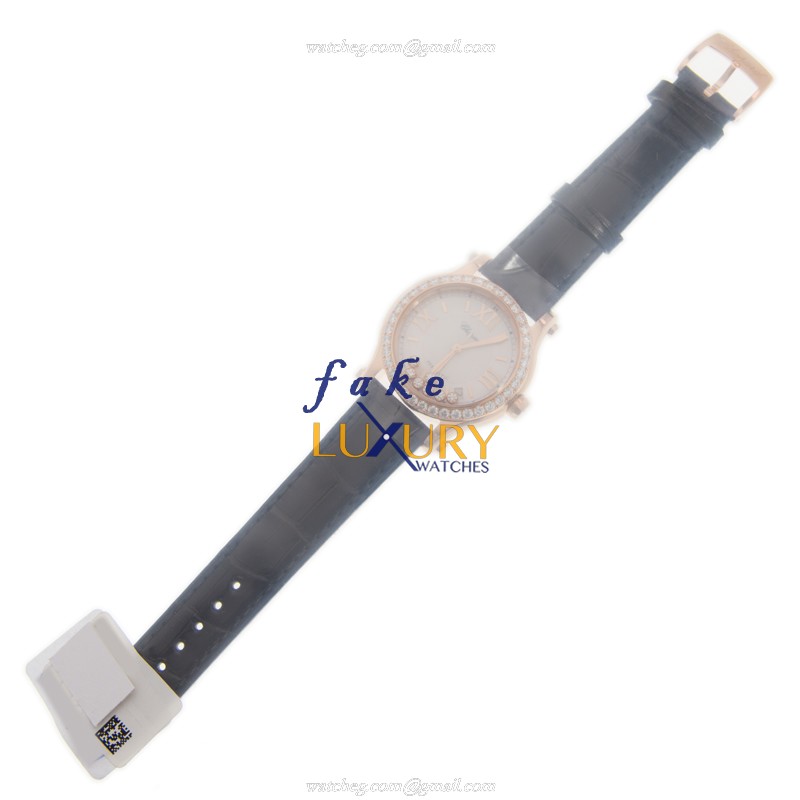 Chopard 274808 5006 HAPPY SPORT Automatic 18kt Rose Gold & Diamonds Replica Watch, Swiss Movement - Image 2