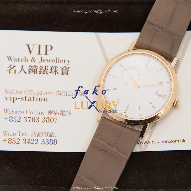 Piaget G0A39105 Altiplano Manual Wind 18kt Rose Gold White Dial Replica Watch - Image 5