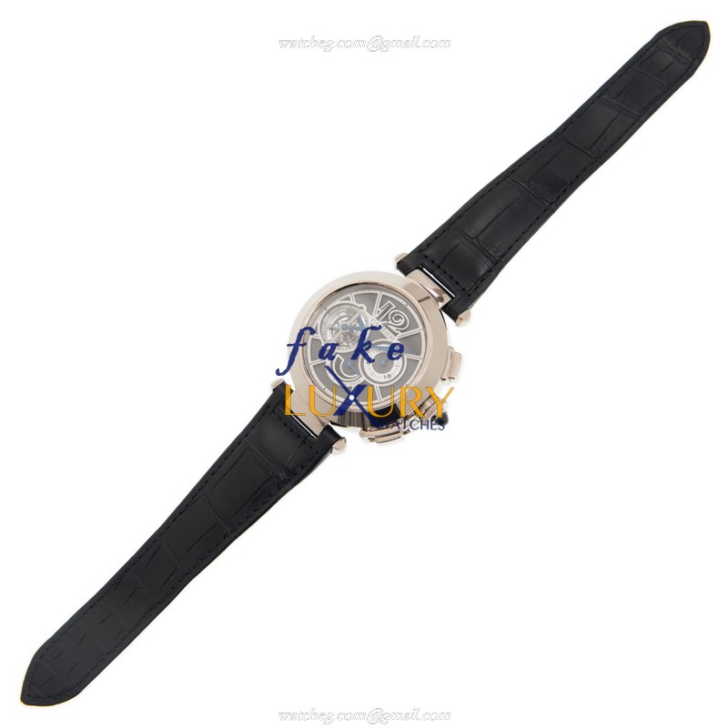 Cartier W3030013 Pasha de Cartier Replica Watch, Manual Wind, Gray Dial, 18kt White Gold Case - Image 2