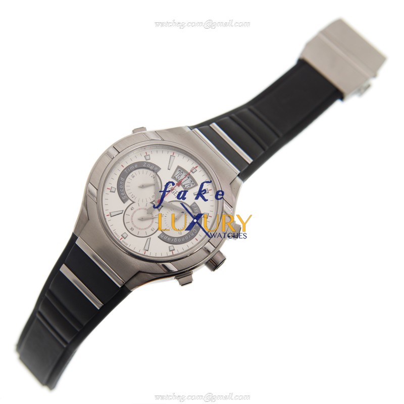 Piaget G0A34001 POLO Automatic Replica Watch, Silver Dial, Steel & Titanium Case, Black Rubber Strap - Image 2
