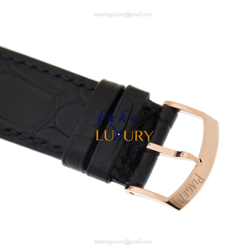 Piaget G0A41011 Altiplano Manual Wind 18kt Rose Gold Black Dial Alligator Strap Replica Watch - Image 4