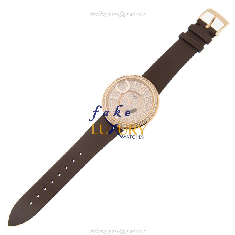 Piaget G0A37157 Limelight Quartz 18kt Rose Gold Diamond Gold Dial Watch - Image 2
