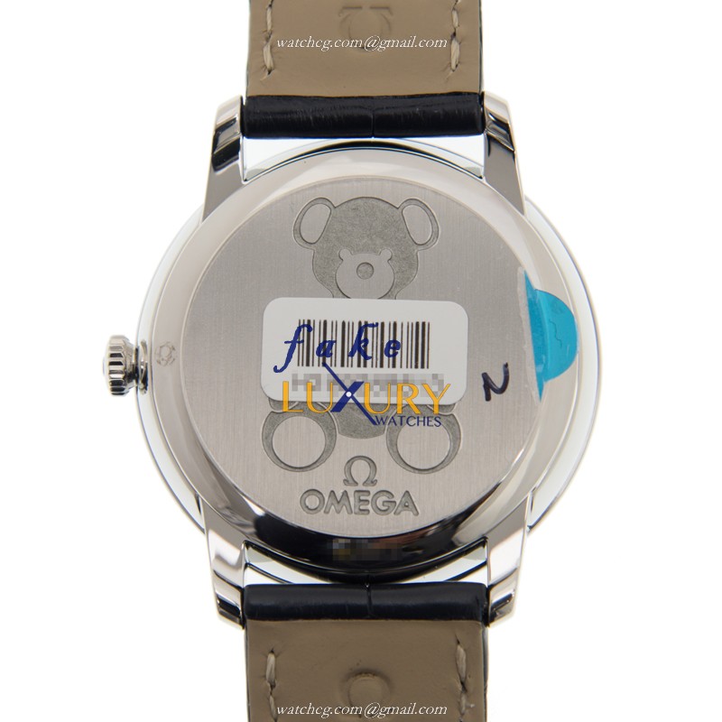 Omega De Ville Replica Watch 424.13.40.20.03.003, Blue Dial, Automatic Movement, Steel Case, Black - Image 3