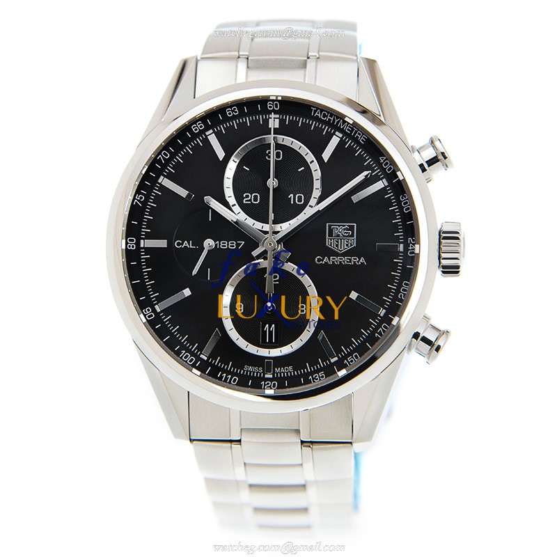 Tag Heuer Carrera CAR2110-BA0724 Automatic Black Dial Stainless Steel Replica Watch - Image 2