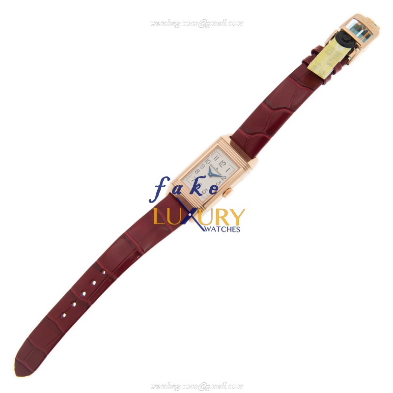 Jaeger-Lecoultre Q3352420 REVERSO Manual Wind 18kt Rose Gold - White Dial - Alligator Strap Replica - Image 2