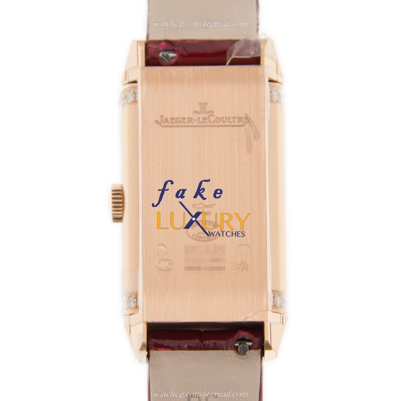 Jaeger-Lecoultre Q3352420 REVERSO Manual Wind 18kt Rose Gold - White Dial - Alligator Strap Replica - Image 3