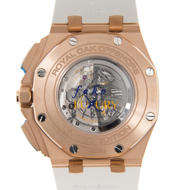 26408OR.OO.A010CA.01 - Audemars Piguet Royal Oak Offshore Replica Watch - 18kt Rose Gold White Dial - Image 3