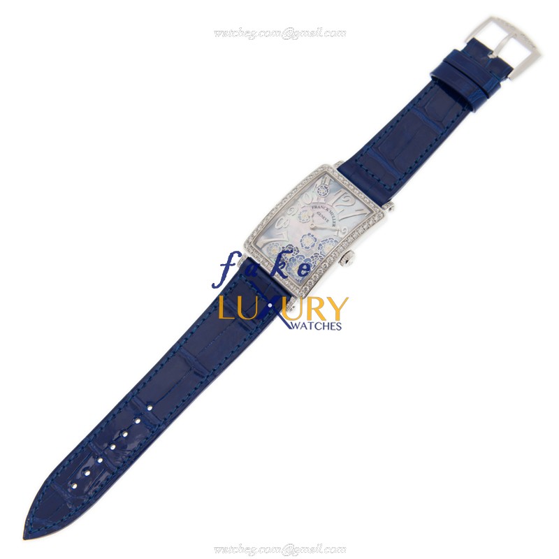 Franck Muller 952 QZ REL MOP BU D 1R AC Long Island Replica Watch White Dial Stainless Steel - Image 2