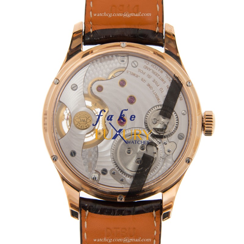 IWC IW546302 Portuguese Manual Wind 18kt Rose Gold White Dial Replica Watch - Image 4
