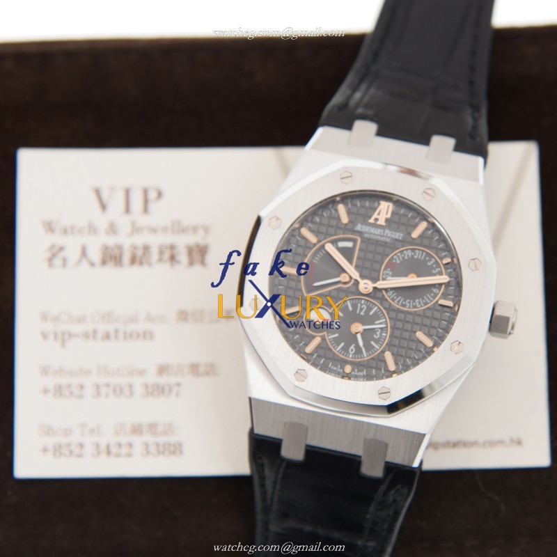 Audemars Piguet 26126BC.OO.D002CR.01 Royal Oak Replica Watch, Gray Dial, White Gold Case, Automatic - Image 5