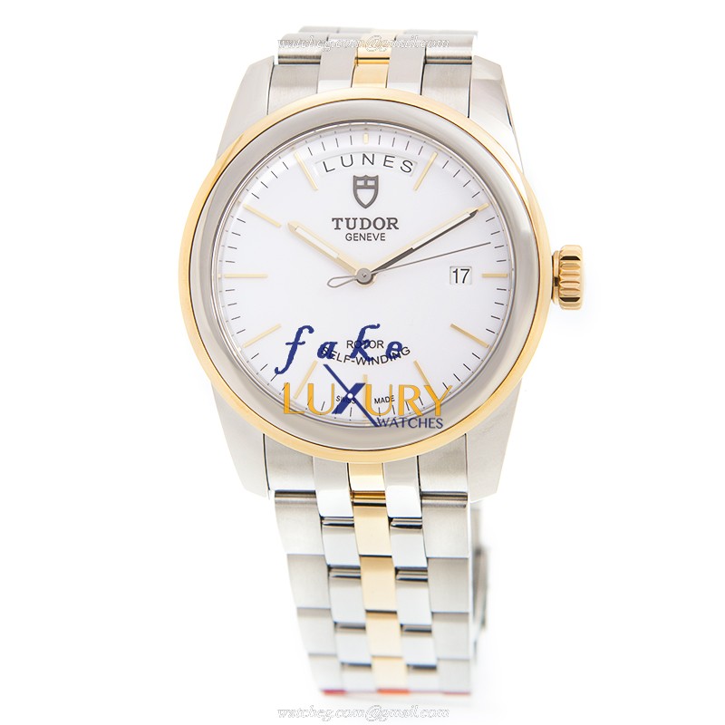 Tudor 56003-68063-WT GLAMOUR DATE | Automatic Gold & Steel | 39mm White Dial | Silver & Gold Strap - Image 2