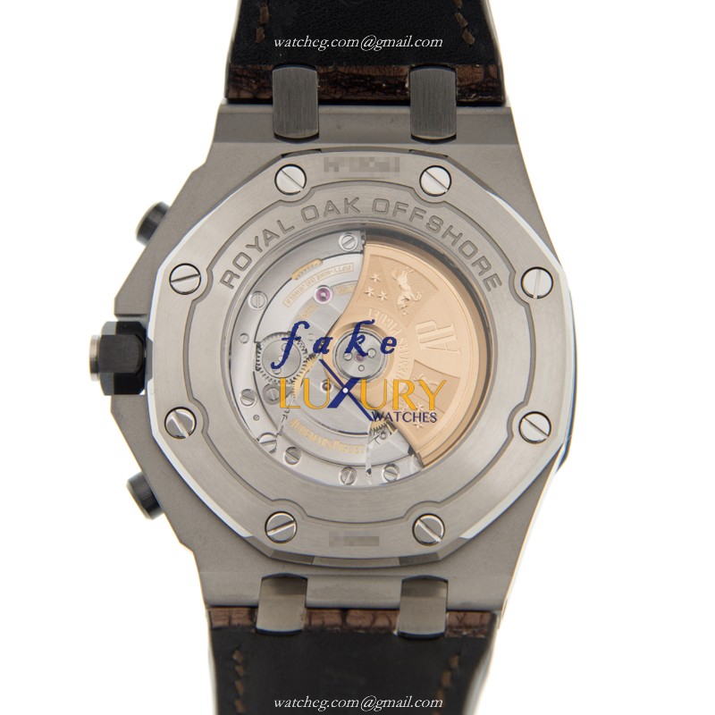 Audemars Piguet 26470ST.OO.A820CR.01 Royal Oak Offshore Replica Watch, Brown Dial, Alligator Strap - Image 3