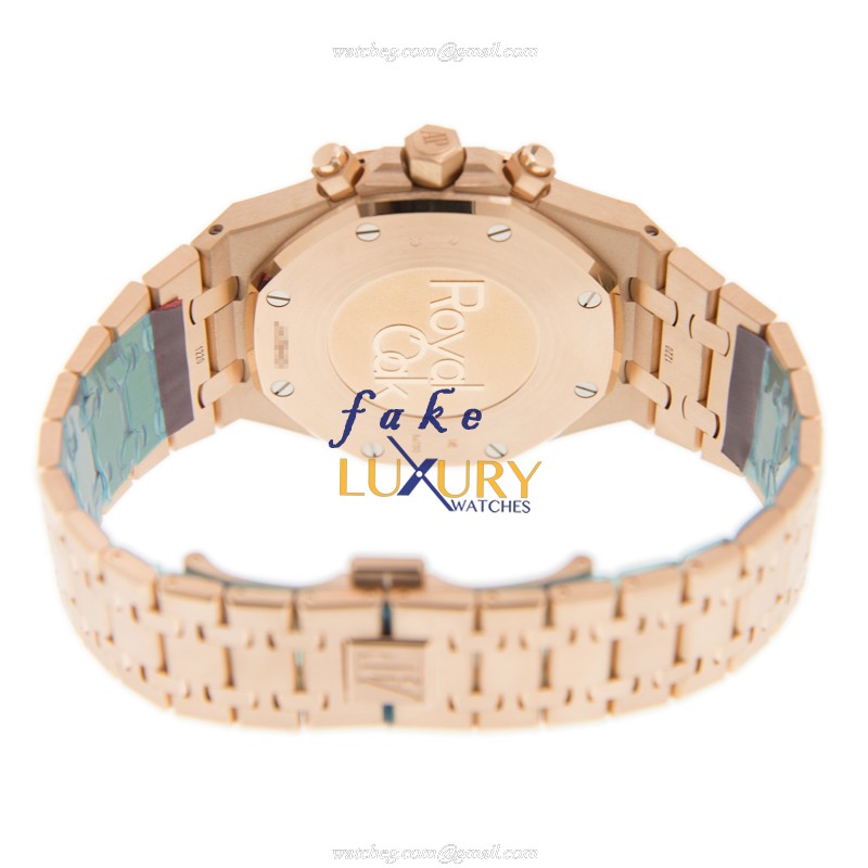 Audemars Piguet 26331OR.OO.1220OR.01 Royal Oak Replica Watch, Automatic, Blue Dial, 41mm Rose Gold - Image 4
