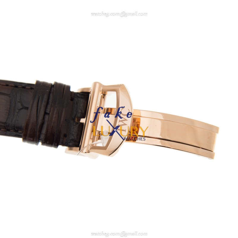IWC IW392101 Da Vinci Automatic 18kt Rose Gold White Dial Brown Alligator Strap Replica Watch - Image 4