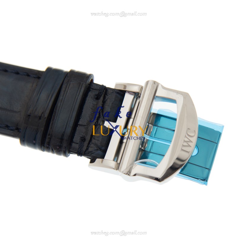 IWC IW458312 Da Vinci Replica Watch, Automatic, Light Blue Dial, Stainless Steel Case, Alligator - Image 4