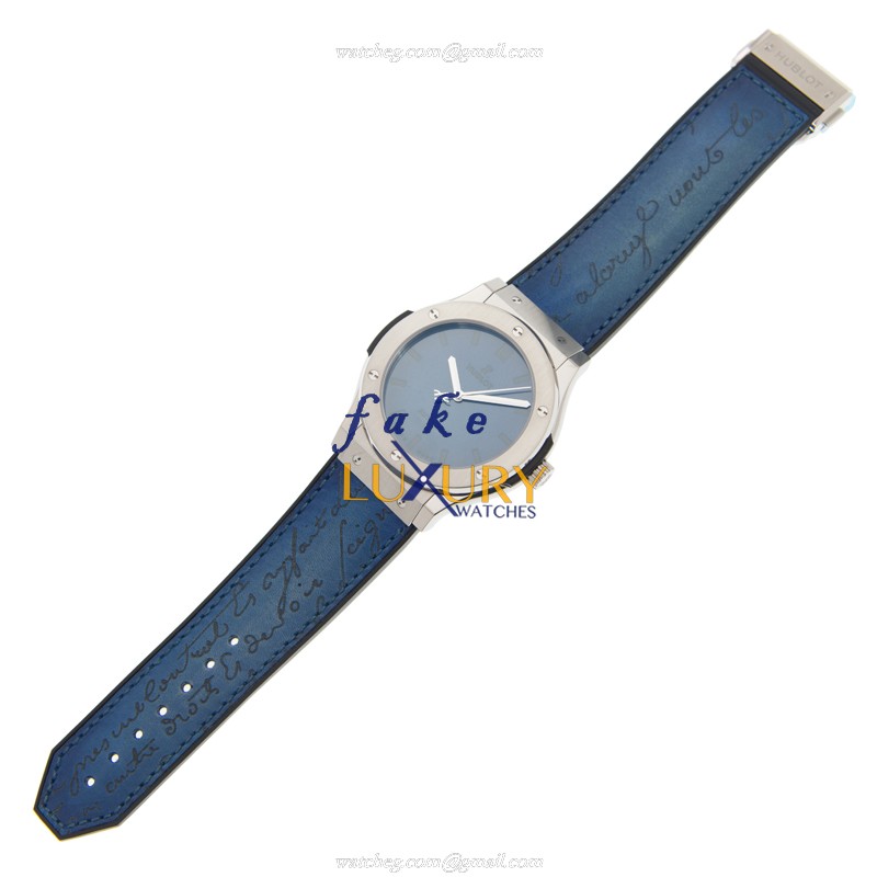 Hublot 511.NX.050B.VR.BER16 Classic Fusion Automatic Stainless Steel Replica Watch - Blue Dial - Image 2