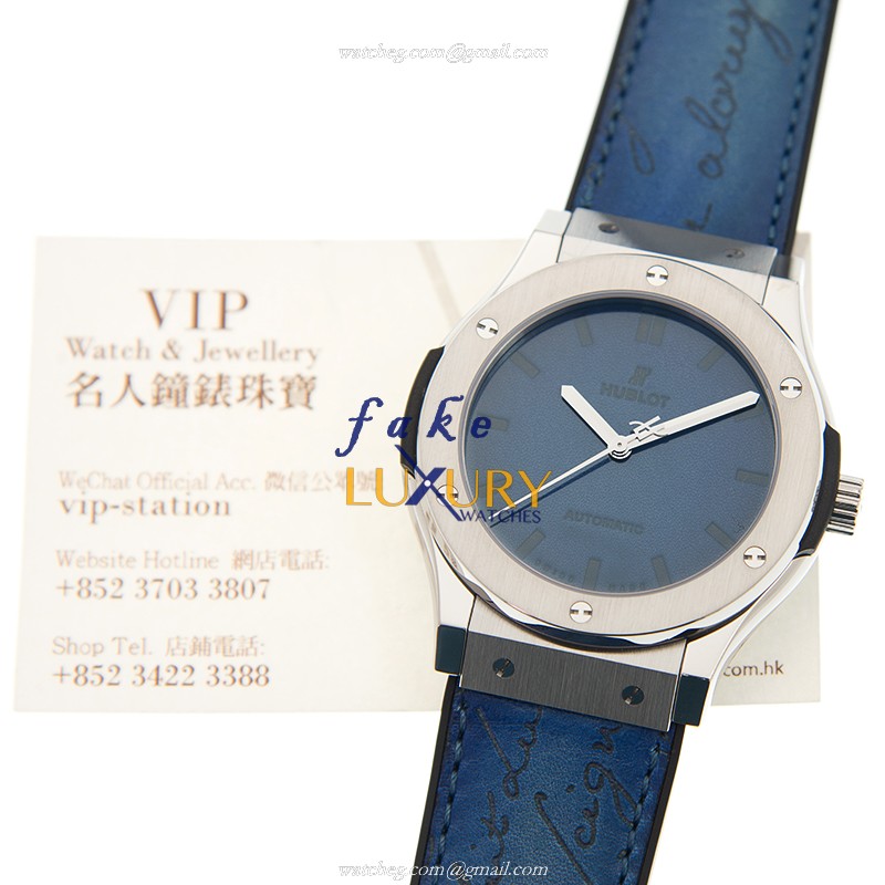 Hublot 511.NX.050B.VR.BER16 Classic Fusion Automatic Stainless Steel Replica Watch - Blue Dial - Image 5