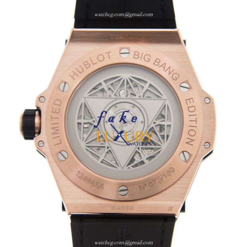Hublot BIG BANG 415.OX.1118.VR.MXM17 Automatic 18kt Rose Gold Black Dial Cowhide Strap Replica Watch - Image 3