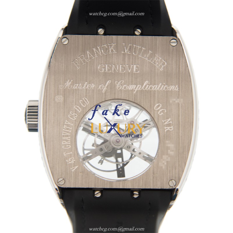 Franck Muller V 45 T GRAVITY CS D CD OG.NR VANGUARD Replica Watch Manual Wind 18kt White Gold - Image 3