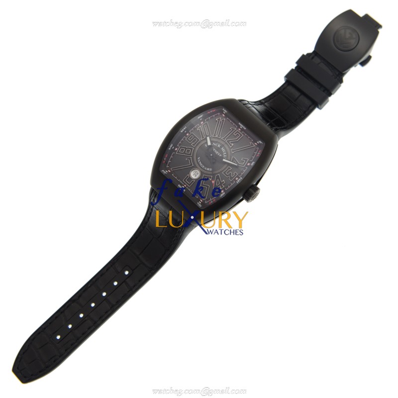 Franck Muller V 45 SC DT TT.NR.BR.TT Luxury Automatic Titanium Replica Watch, Swiss Movement, Black - Image 2
