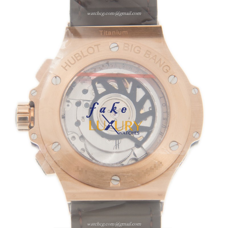 - HUB341.PC.5490.LR.1916 Hublot BIG BANG Automatic 18kt Rose Gold Replica Watch - Dark Brown - Image 3