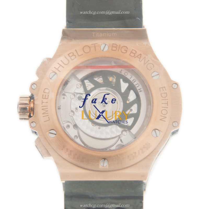 Hublot 341.PX.7518.VR.1975 BIG BANG Automatic 18kt Rose Gold - Black Dial - 41mm Case - Replica - Image 3