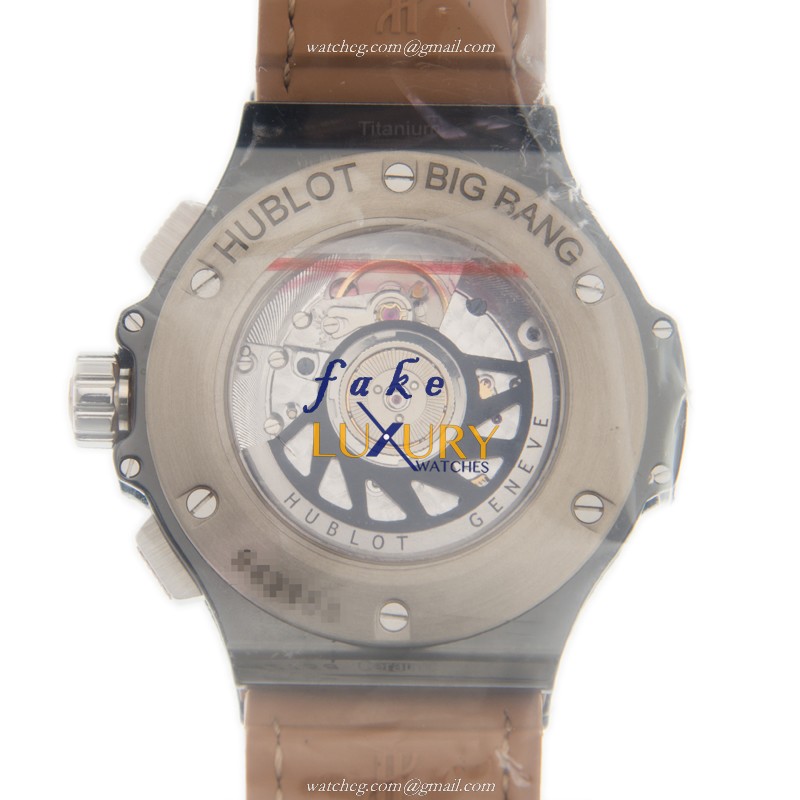 Hublot 342.CA.5390.LR.1918 BIG BANG Automatic Ceramic Replica Watch, Brown Dial, Alligator Strap - Image 3