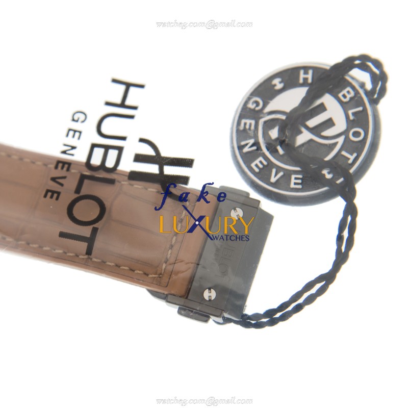 Hublot 342.CA.5390.LR.1918 BIG BANG Automatic Ceramic Replica Watch, Brown Dial, Alligator Strap - Image 4
