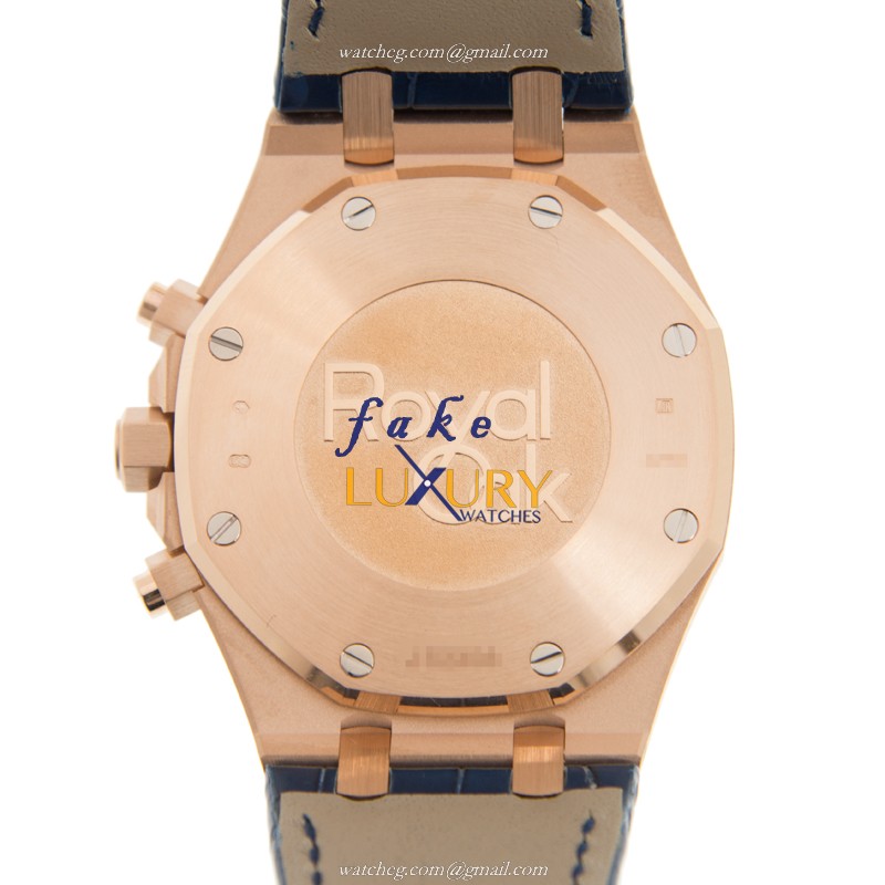 Audemars Piguet 26331OR.OO.D315CR.01 Royal Oak Replica Watch With Blue Dial, Rose Gold Case - Image 3