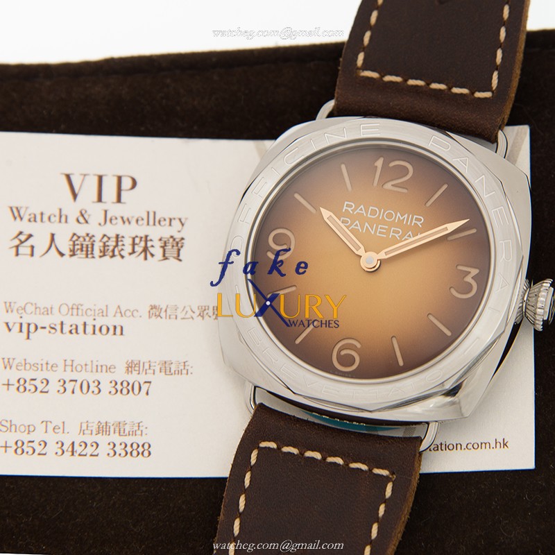 - PANERAI PAM00687 RADIOMIR Manual Wind Replica Watch - 47mm Stainless Steel Case - Brown Dial - Image 5