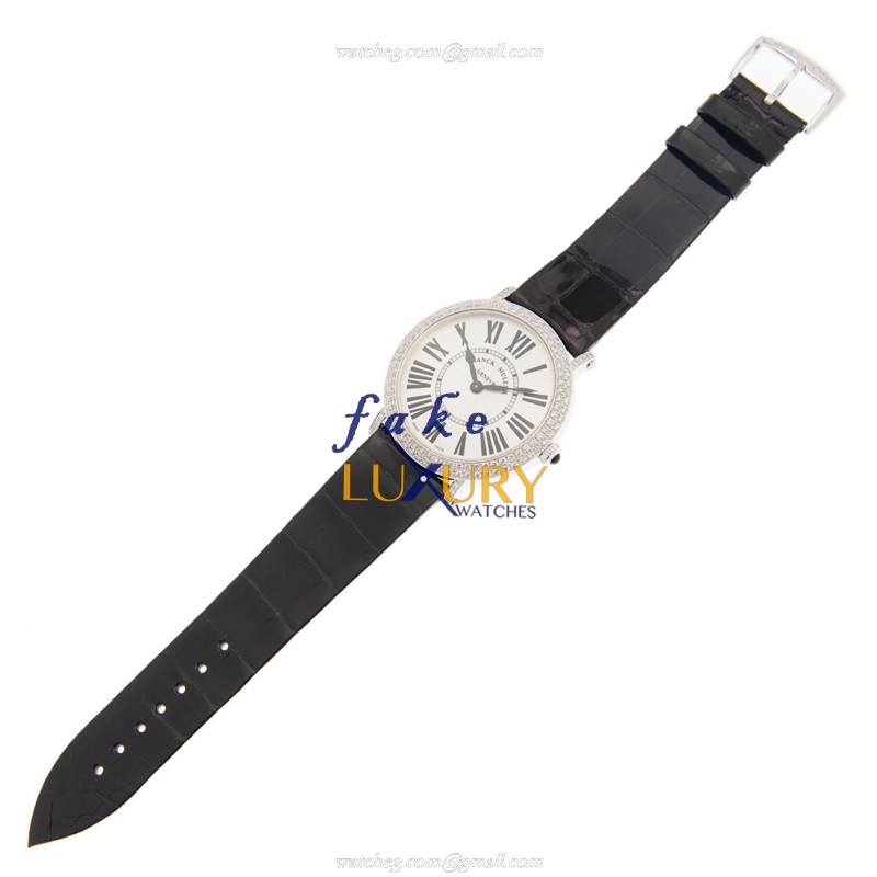 Franck Muller 8041 QZ R D AC INFINITY Quartz Stainless Steel & Diamond Replica Watch - 41mm Silver - Image 2
