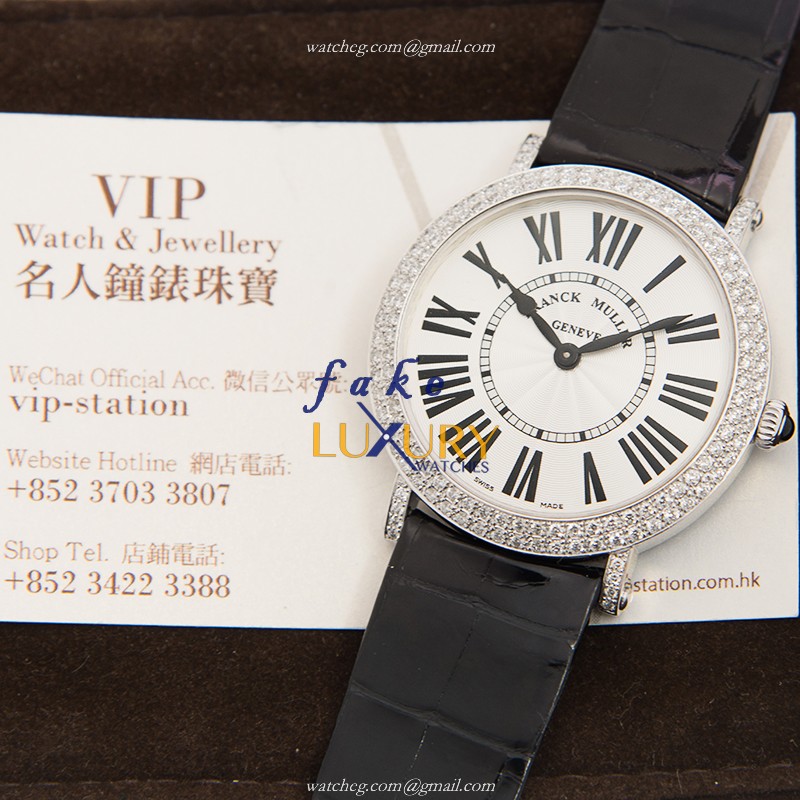Franck Muller 8041 QZ R D AC INFINITY Quartz Stainless Steel & Diamond Replica Watch - 41mm Silver - Image 5