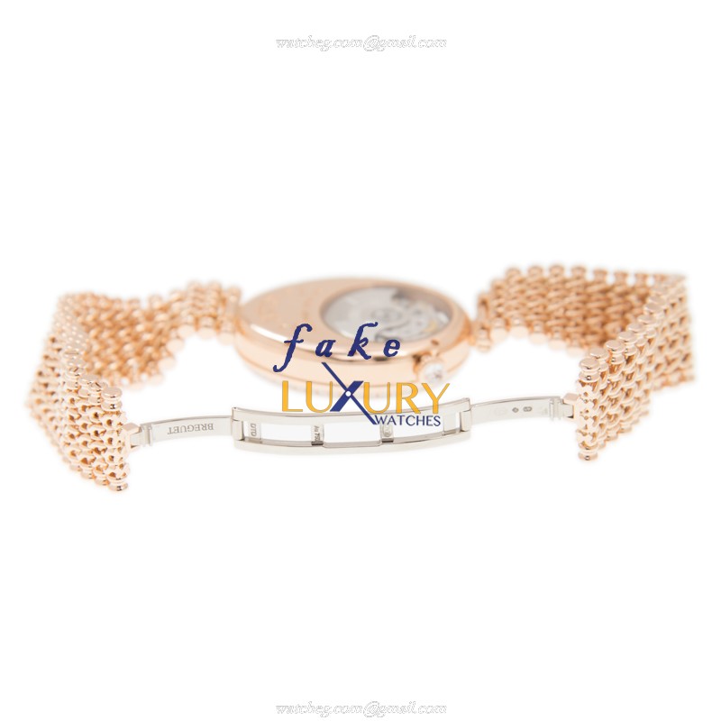 Breguet 8918BR/5T/J20/D000 Replica Watch, Automatic, Black Mother of Pearl Dial, 18kt Rose Gold & - Image 5